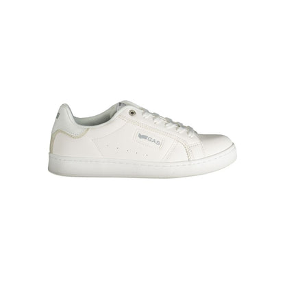 White Polyester Women Sneaker