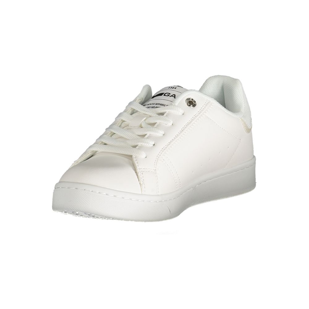 White Polyester Women Sneaker