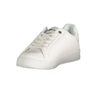 White Polyester Women Sneaker