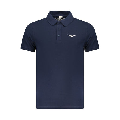 Blue Cotton Polo Shirt