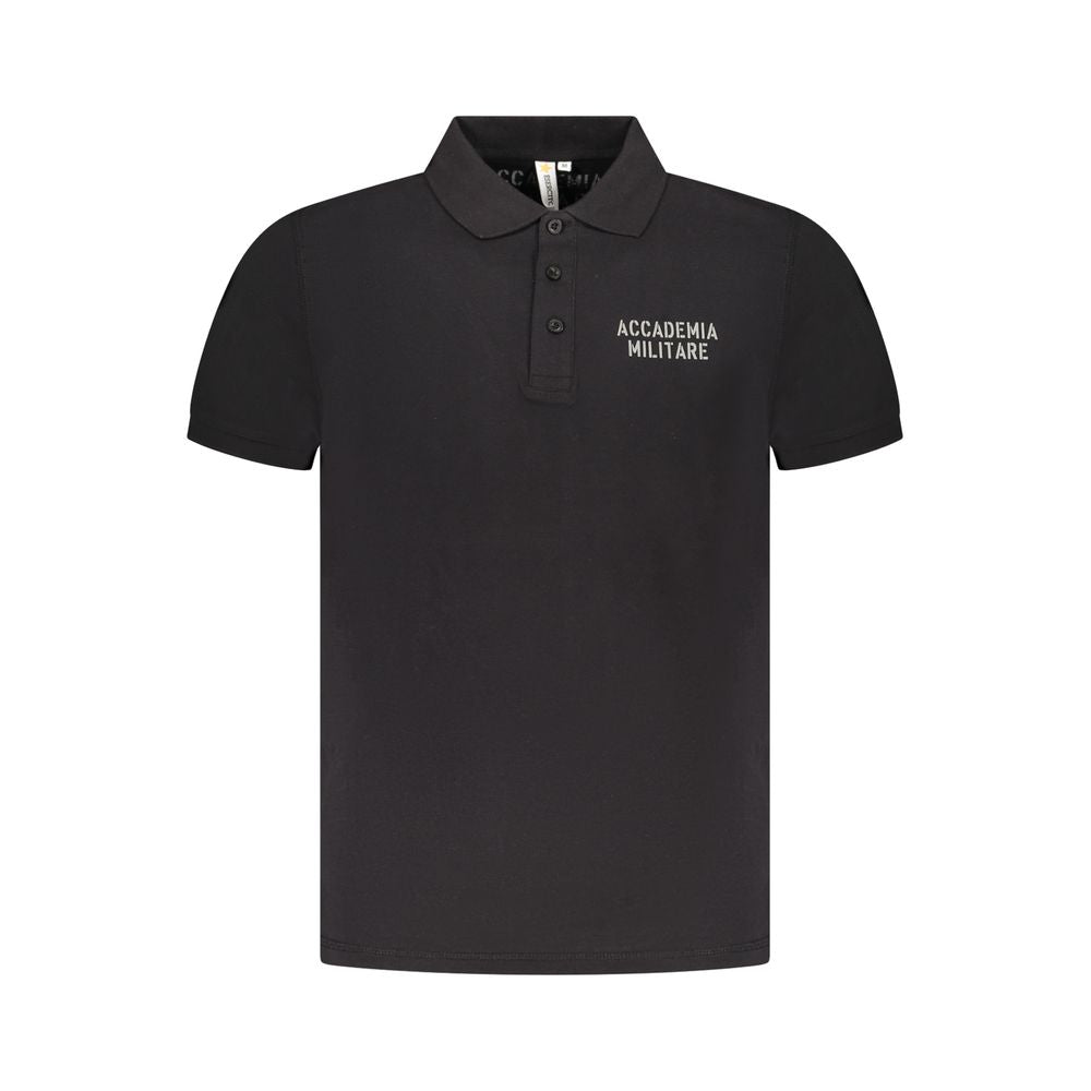 Black Cotton Polo Shirt