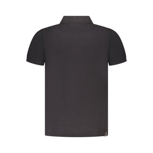 Black Cotton Polo Shirt