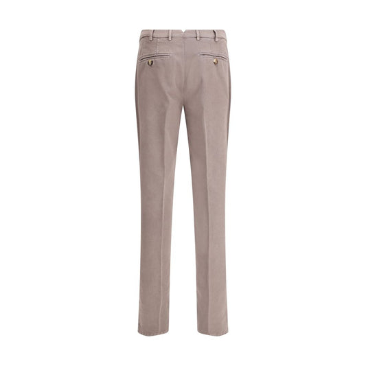 Gray Cotton Casual Pants
