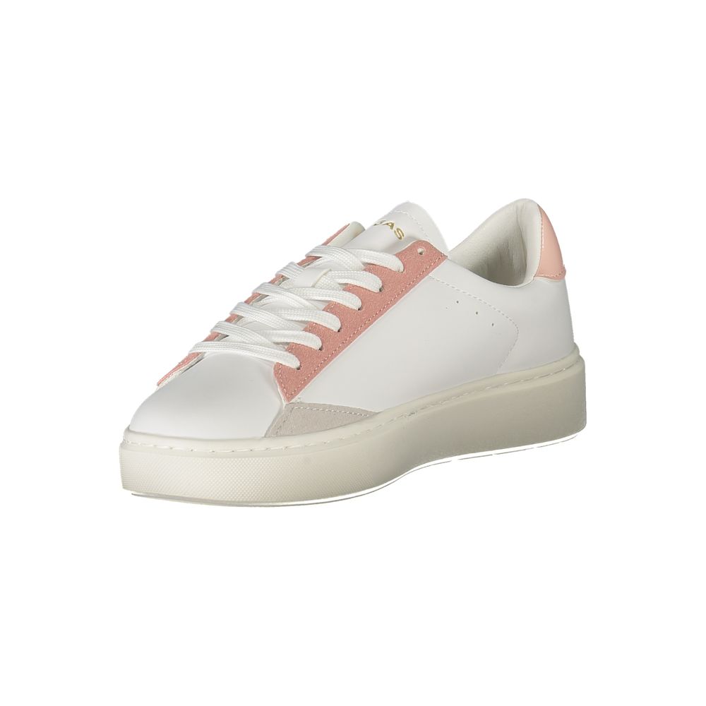 White Polyester Women Sneaker