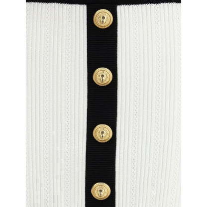 White Viscose Mini Skirt