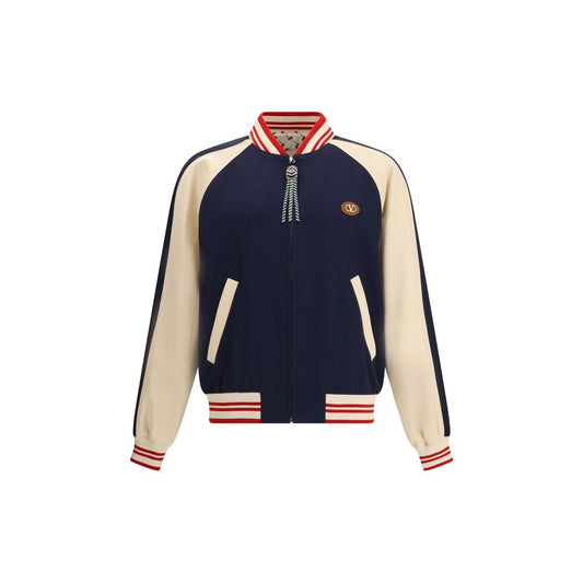 Multicolor Fleece Wool Bomber
