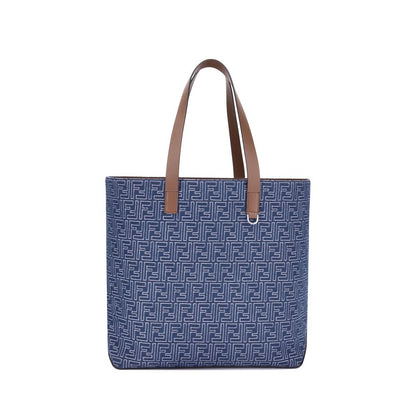 Light Blue Cotton Shoulder Bag