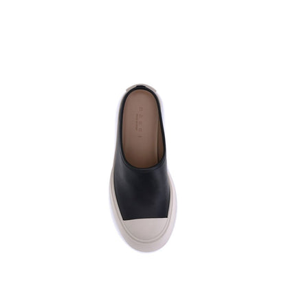 Black Rubber Mules