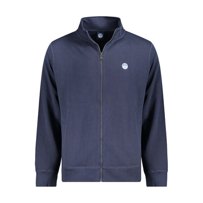 Blue Cotton Men Sweater