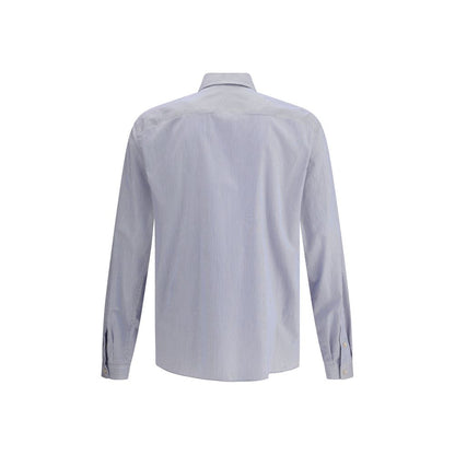 Blue Cotton Pattern Shirt