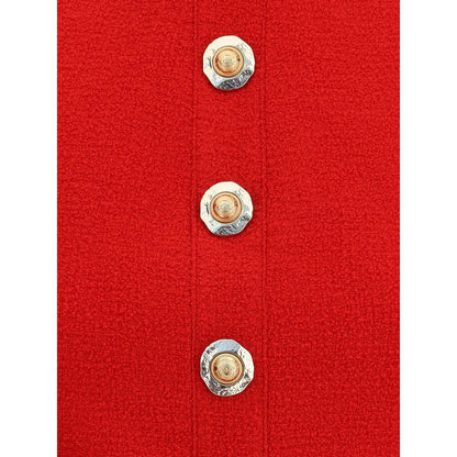 Red Fleece Wool Top
