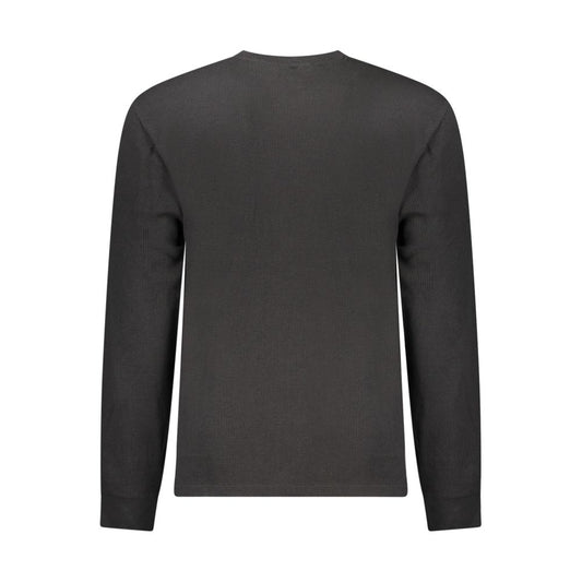 Black Cotton Men Sweater