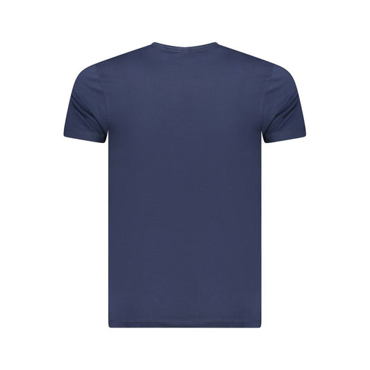 Blue Cotton Men T-Shirt