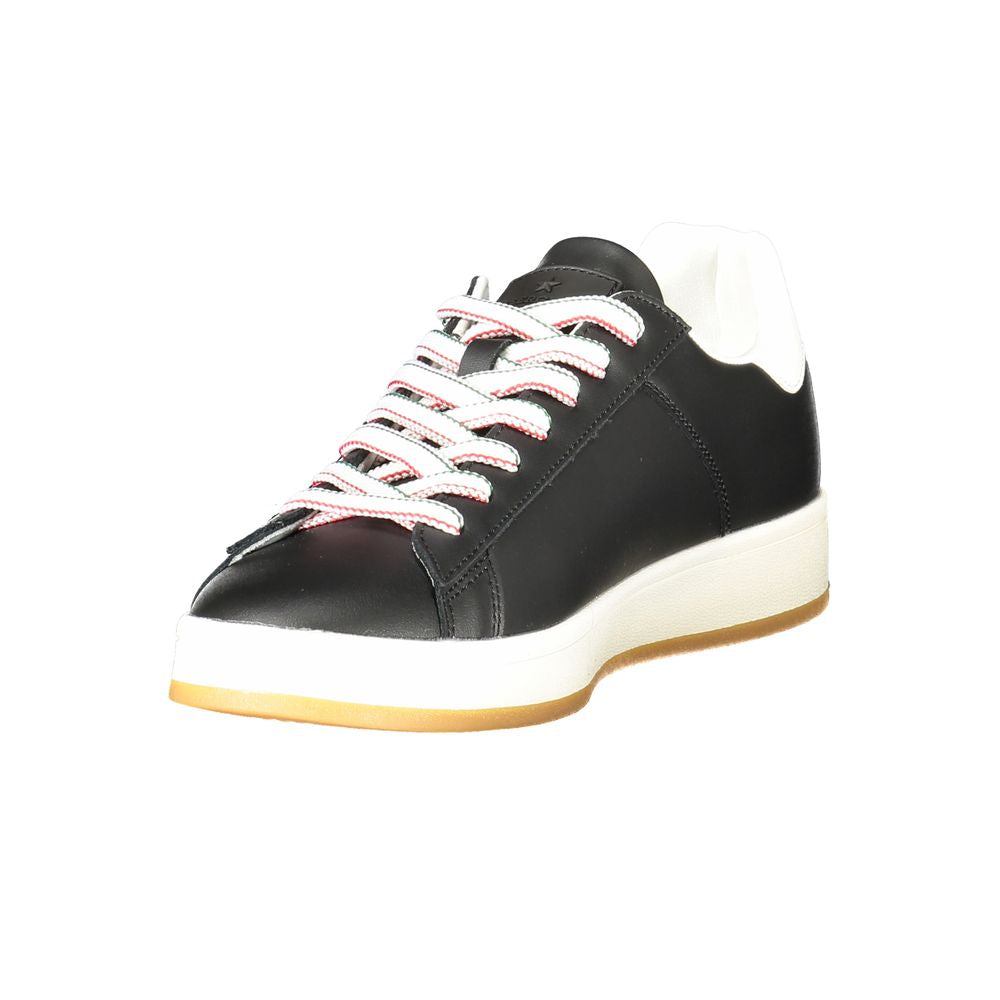 Black Leather Men Sneaker