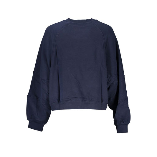 Blue Cotton Women Sweater