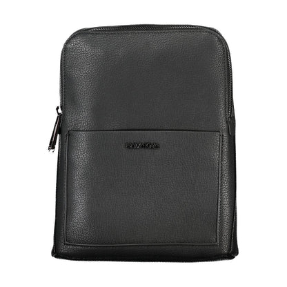 Black Polyester Shoulder Bag