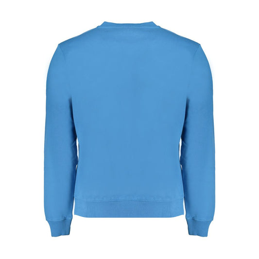 Blue Cotton Men Sweater