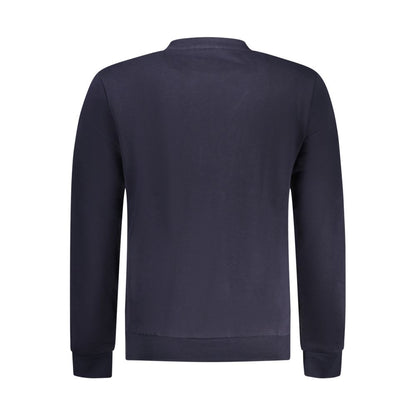 Blue Cotton Men Sweater