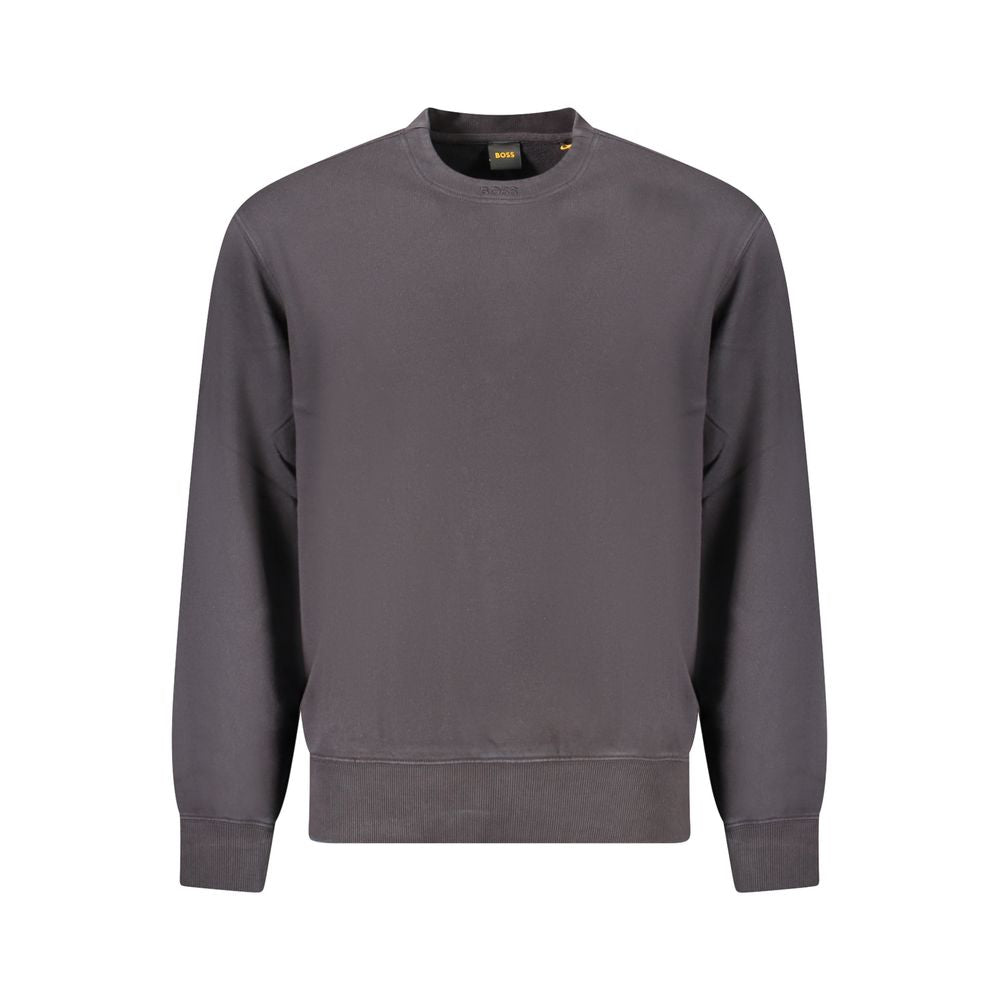 Black Cotton Men's Sweatshirt