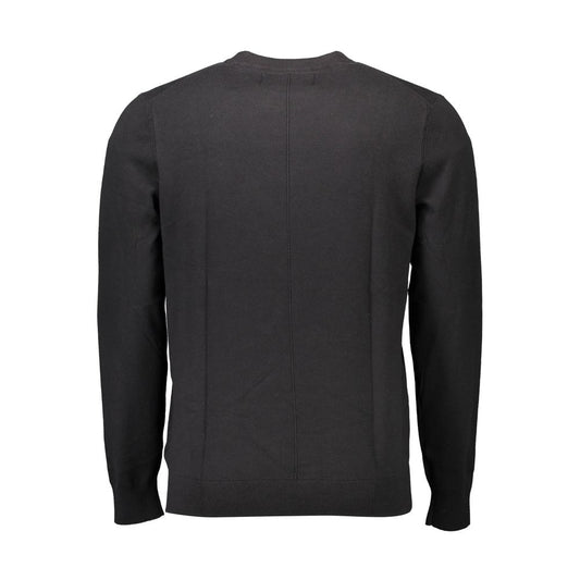 Black Cotton Men's Sweater