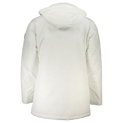 White Elastane Jackets & Coat