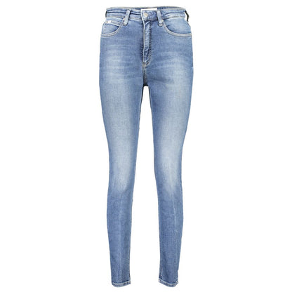 Blue Cotton Women Jeans