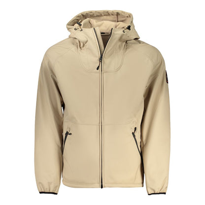 Beige Recycled Polyester Men Jacket