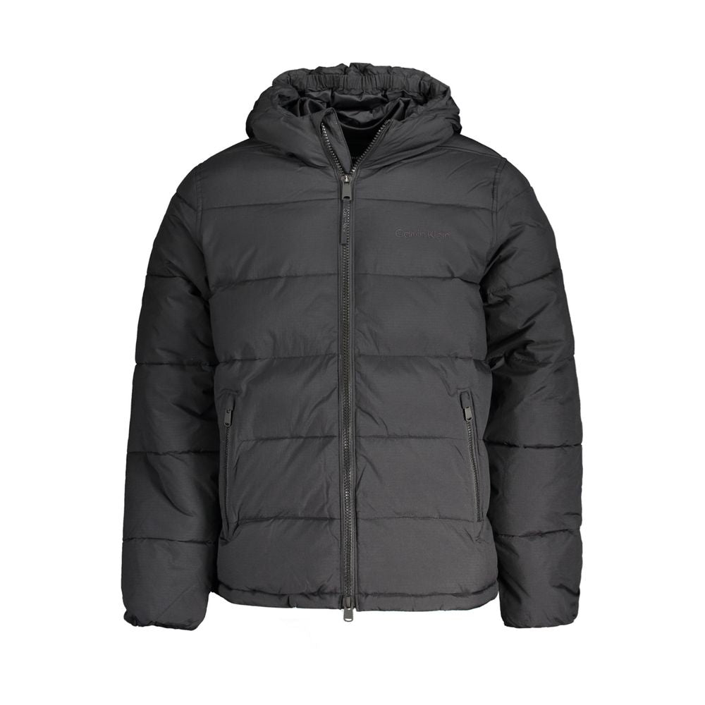 Black Nylon Men Jacket
