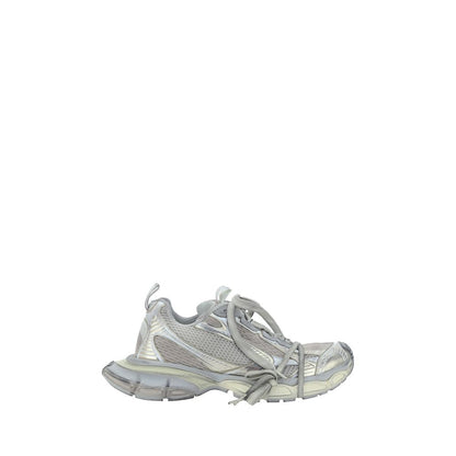 Gray Polyester Athletic Sneakers