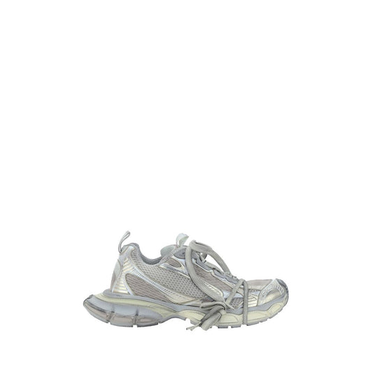 Gray Polyester Athletic Sneakers