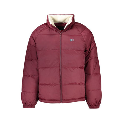 Red Recycled Polyester Men Jacket