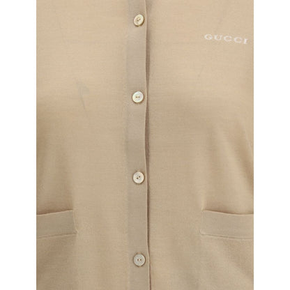Beige Cashmere Cardigan