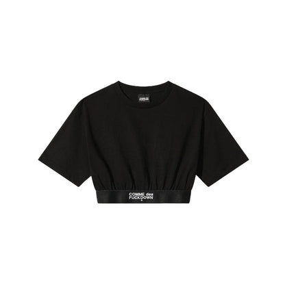 Black Cotton Women T-Shirt