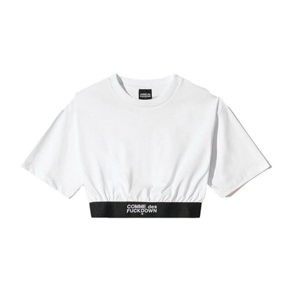 White Cotton Women T-Shirt