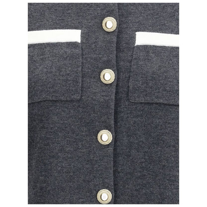 Gray Wool Cardigan