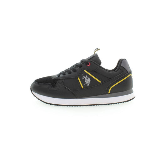 Black Polyester Sneaker
