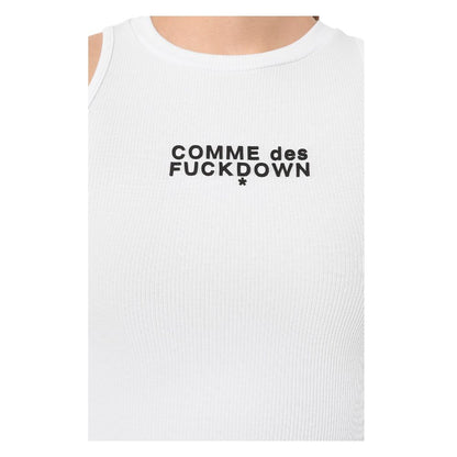 White Cotton Women Cropped T-Shirt
