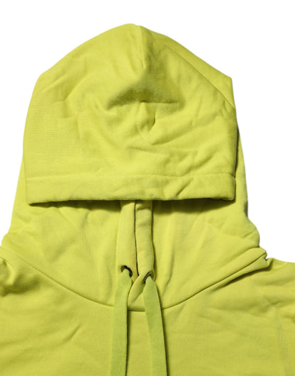 Green Cotton Hooded Logo Sweatshirt Sweater