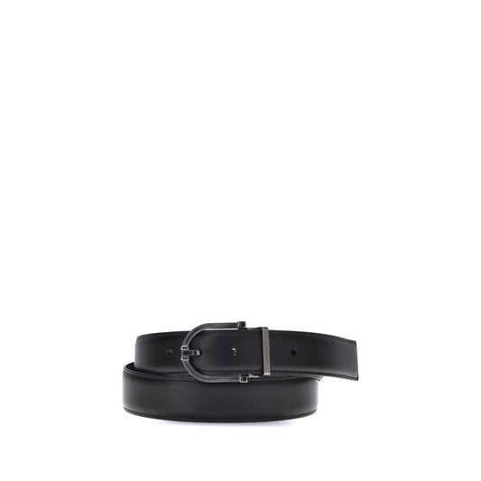 Black Calf Leather Bos Taurus Belt
