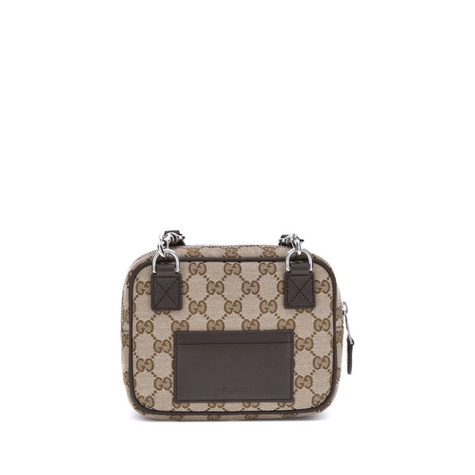 Brown Polyester Shoulder Bag