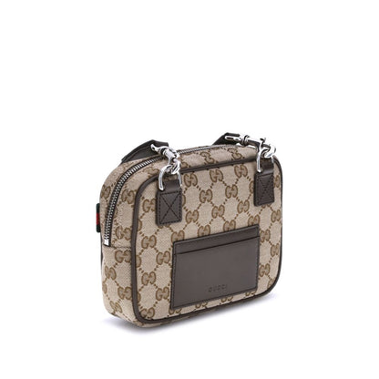 Brown Polyester Shoulder Bag