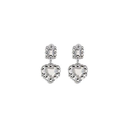 Silver Metal Earrings