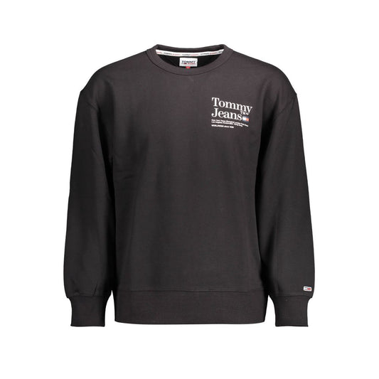Black Cotton Men Sweater