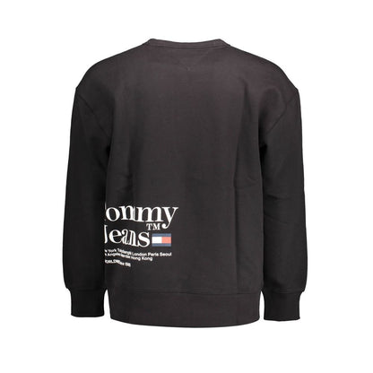 Black Cotton Men Sweater