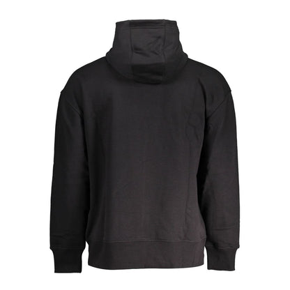 Black Cotton Men Sweater