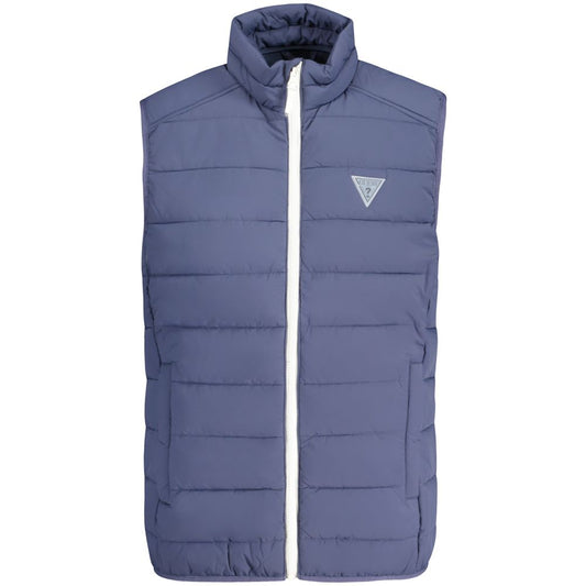 Blue Spandex Men Jacket