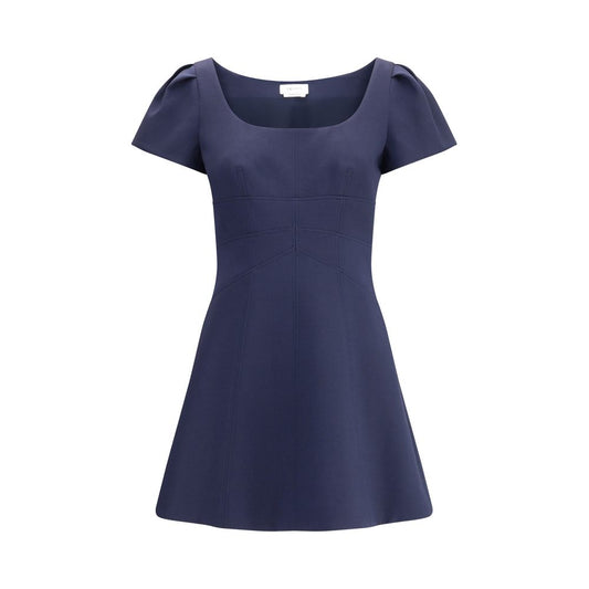 Blue Wool Casual Dress