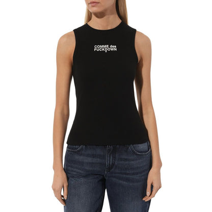 Black Cotton Women Tank Top