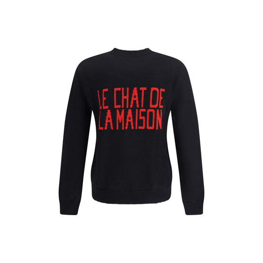Black Cotton Sweatshirt