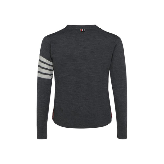 Gray Fleece Wool Cardigan